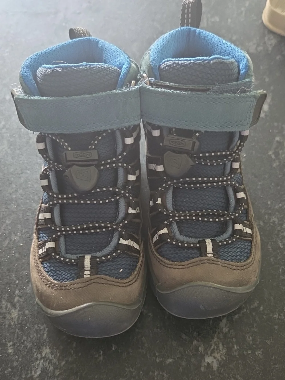 Keen Kids Navy and Brown Trail Boots